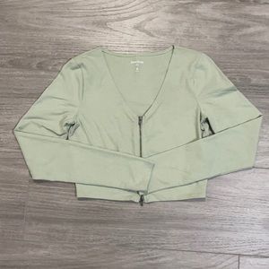 Hollister Zip crop top